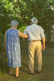 ældre ægtepar, gammel kærlighed, omsorg
